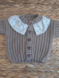 Brown cardigan with collar size 3-6 months