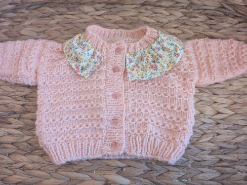 Light pink cardigan with collar size 9-12 months